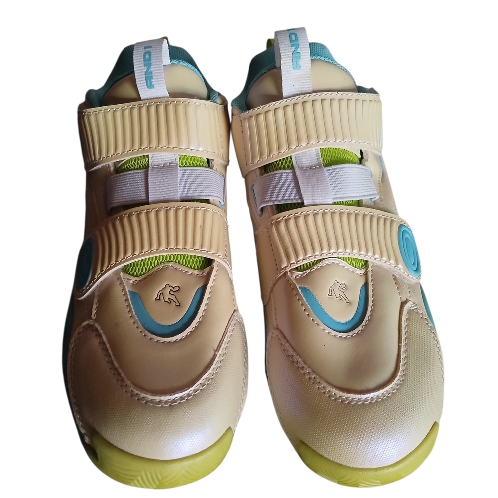 AND1 Athletic Shoes Florescent Blue & Green And Matellic Cream - Picture 4 of 6
